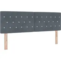 vidaXL Hoofdbord Donkergrijs 160 cm Fluweel