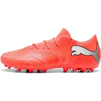 Puma Future 9 Match Fusion Low Cut MG Unleashed - Gloeiend rood/Wit/Zwart/Zilver