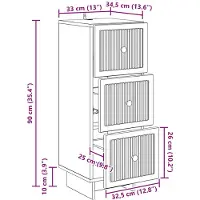 vidaXL Ladekast Zwart 33 x 34,5 x 90 cm Bewerkt hout