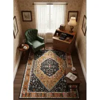 Muratap Picasso paloma vintage vloerkleed multi / geel laagpolig- 240x340 cm