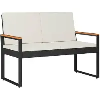 vidaXL Tuinbank 2 -Seater 107 x 61 x 80 cm poly rattan Rechthoekig