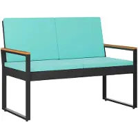 vidaXL Bank voor buiten, 2-persoons, 107 x 61 x 80 cm, polyrotan, rechthoekig