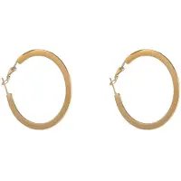 Go Dutch Label Oorringen Flat Hoop - 50mm Goudkleurig