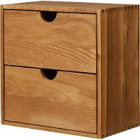 Artichok Abigail Eikenhouten Wandkast - Met Twee Lades - - Vierkant - Aan Muur - Decoratie - Woonkamer - Hal - Slaapkamer - 30 x 30 cm