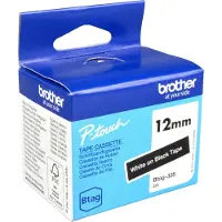 Brother Ruban adhésif BTAG-335 Blanc sur noir pour P-touch PT-N10 PT-N20 et PT-N25BT