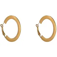 Go Dutch Label Oorringen Flat Hoop - 40mm Goudkleurig