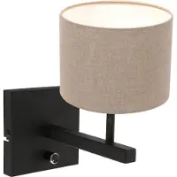 Steinhauer Wandlamp Stanger met taupe kap