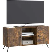 vidaXL TV Kast Gerookt eiken 102 x 34,5 x 50 cm Bewerkt hout