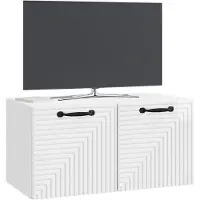 vidaXL Wandmontage TV-kast Hoogglans Wit 59,5 x 31 x 30 cm