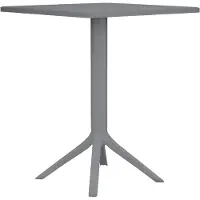 CLP Nuvela Tuintafel - Weerbestendig UV-Bestendig - Voor Balkon - Tuin - Terras - Binnengebruik - Compact - donkergrijs