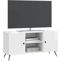 vidaXL TV Kast 102 x 34,5 x 50 cm Hoogglans Wit Bewerkt hout