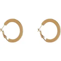 Go Dutch Label Oorringen Flat Hoop - 30mm Goudkleurig