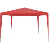 vidaXL Partytent, rood, 300 x 300 x 255 cm, PE en staal