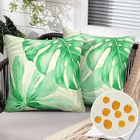 Ce - Decoratieve Kussenhoes - Palmblaadjes - 45x45cm - Set van 2