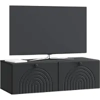 vidaXL Wandmontage TV-kast 99 x 41 x 30 cm Zwart