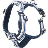 Flamingo Hond Harnas Y-vorm Gili Island Blauw L 46-80cm 60-86cm 25mm
