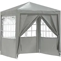 vidaXL Partytent Lichtgrijs 200 x 200 x 240 cm PE en staal