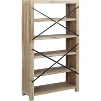 vidaXL Boekenkast met 5 schappen 80x30x140 cm massief acaciahout