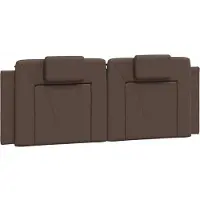 vidaXL Hoofdbordkussen "Viana" 140 cm kunstleer bruin