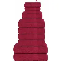 vidaXL 12-delige Handdoekenset FROGN 360 g/m² bordeaux