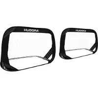 Hudora Pop-up voetbaldoel, set van 2, zwart