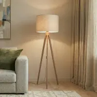 TK Lighting Vloerlamp Grand, hout donker, Woon-/ Eetkamer, Hout, Modern, vloerlamp hout