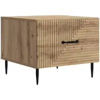 vidaXL Salontafel Artisanaal eiken 49 x 50 x 40 cm Bewerkt hout