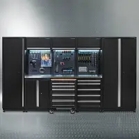 Datona Werkplaatsinrichting PREMIUM met RVS werkblad 350 cm breed