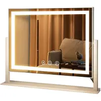 DNA Vanity Spiegel - Hollywood Spiegel - Makeup Spiegel met LED Verlichting - Wit - 40cm x 30cm x 33cm