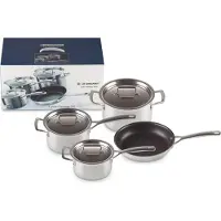 Le Creuset braad- en koekenpannenset Roestvrij staal, 4 delen