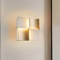 VIOKEF Wandlamp Ariella, messing / goud, Woon-/ Eetkamer, Aluminium, Modern, wandlamp