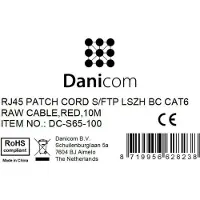 Dsit CAT6 S/FTP (PIMF) patchkabel - 10 meter rood - netwerkkabel - internetkabel - UTP kabel - RJ45 - 1000 mbit/s