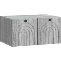 vidaXL Wandmontage TV-kast Grijs sonoma 59,5 x 41 x 30 cm Bewerkt hout
