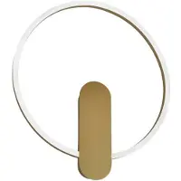 VIOKEF Wandlamp Zaklin, messing / goud, Woon-/ Eetkamer, metaal, Modern, wandlamp