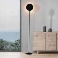 VIOKEF Vloerlamp Isabel, zwart, Woon-/ Eetkamer, Aluminium, Modern, vloerlamp