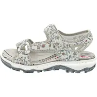 Rieker dames trekking sandalen hemelsblauw Sandalen 68879-69 Bloemmotief
