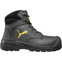 Puma Borneo Black Mid 630411-43 Hoge veiligheidsschoenen S3 Schoenmaat (EU): 43 Zwart, Geel 1 stuk(s)