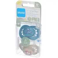 Mam Fopspeen Original Pure Siliconen 16+ Maanden Blue & Neutral | 2 stuks