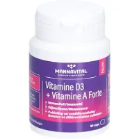Mannavital Vitamine D3 + vitamine A forte 90 capsules