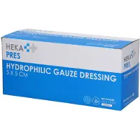 Hekapres Hydrofiel gaaskompres 5 x 5 steriel