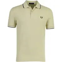 Fred perry Poloshirt 2-knoops pique beige 100% katoen