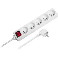Rebel Serie - Verlengsnoer - 5m - 5 Stopcontacten - Schakelaar