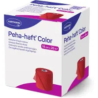 Peha-haft Color latexvrij 10 cm x 20 m rood 1 St Verband