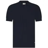 Born with Appetite Polo navy knitted Richard v-hals korte mouw