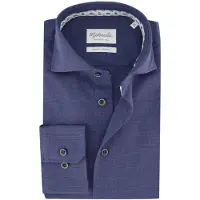 Michaelis Overhemd Michealis donkerblauw strijkvrij slim fit