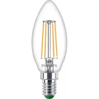 Philips LED lamp E14 | Kaars B35 | Ultra Efficient | Filament | 2700K | 2.3W (40W) | 3 stuks