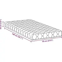 vidaXL Matras Wit 70 x 140 cm Jacquard stof