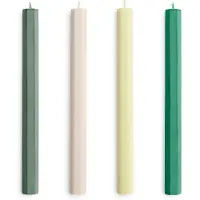 HAY Hexagon Kaars - Set van 4 Greens and Whites