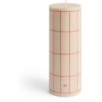 HAY Column Candle blokkaars large 25 cm Off white-red grid check