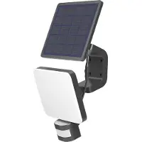 BES LED LED Solar Tuinverlichting met Sensor - Wandlamp op Zonne-energie met Bewegingssensor - Brinton Solara - 15W 1500lm - Aanpasbare Lichtkleur 3000K-4000K-6500K - IP54 - Zwart